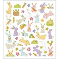 Creativ Company Stickers, paashaas, vel 15x16,5 cm, ca. 50 stuk, 1 vel - thumbnail