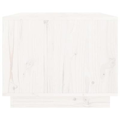 Salontafel 80x50x40 cm massief grenenhout wit