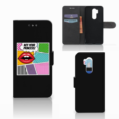 LG G7 Thinq Wallet Case met Pasjes Popart Princess LG G7 Thinq Wallet Case met Pasjes Popart Princess