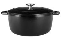 Braadpan met deksel - COSY & TRENDY - FONTESTIC - Geëmailleerd gietijzer - Ø28 cm - 6,15 L - Geschikt voor alle kookplaten inclusief inductie - Zwart - thumbnail