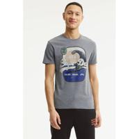 Superdry T-shirt met logo grijs melange - thumbnail