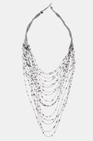 Ulla Popken Ketting, zwarte kralen - Grote Maten - thumbnail