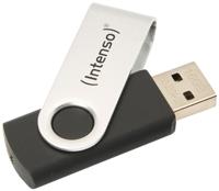 USB stick INTENSO 3503470 16 GB Sleutelhanger Zwart Zwart/Zilverkleurig DDR3 SDRAM - thumbnail