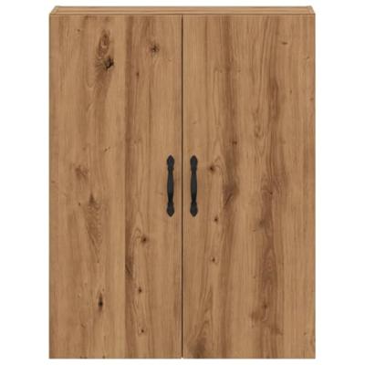 Wandkast 69,5x34x90 cm bewerkt hout artisanaal eikenkleurig