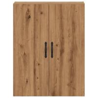 Wandkast 69,5x34x90 cm bewerkt hout artisanaal eikenkleurig - thumbnail