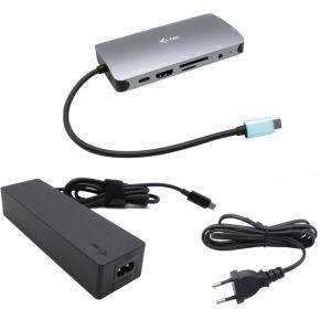 I-tec Metal USB-C Nano Dock HDMI/VGA with LAN + Charger 100W