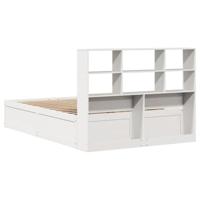 Bedframe zonder matras massief grenenhout wit 120x200 cm - thumbnail