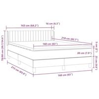 Boxspring met matras fluweel donkerblauw 160x210 cm - thumbnail