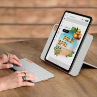 Toetsenbordhoes - Logitech - Flip Folio - Voor iPad en iPad Air 11-inch (M4 en M5) (M2 en M3) (5e generatie - 2024) - Lichtgrijs - thumbnail