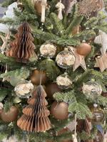 Decoris kerstballen Glas 20st pecannoot bruin 6cm - thumbnail