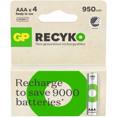 GP NiMH oplaadbare batterij AAA 950mA blister(4) - 3311422