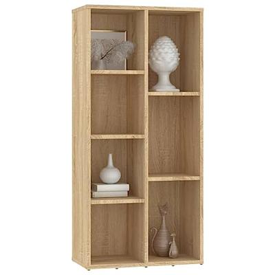 Boekenkast 50x25x106 cm bewerkt hout sonoma eikenkleurig