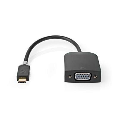 Nedis USB-C-adapterkabel | Type-C Male - VGA Female | 0,2 m | Antraciet