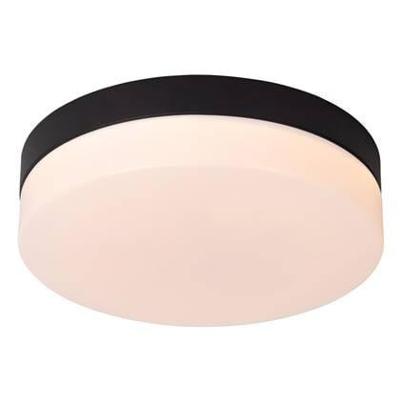 Lucide BISKIT - Plafonnière Badkamer - Ø 23 cm - LED - 1x12W 2700K - IP44 - Bewegingssensor - Zwart