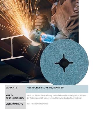 Fein 63717303010 Fiberschijf Diameter 125 mm Korrelgrootte (num)=80 25 stuk(s)