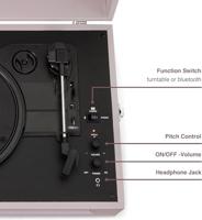 Crosley CR8017B-AM Voyager Amethyst Rose platenspeler met Bluetooth - thumbnail