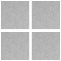 VidaXL Trap tread vierkant 4 pcs zilver 40 x 40 cm aluminium - thumbnail