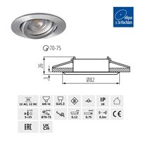 Kanlux 18561 Evit Inbouwlamp LED GX5.3 50 W Aluminium (mat) - thumbnail