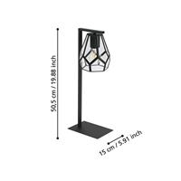 Eglo TafellampMardyke zwart met glas - 43646 - thumbnail