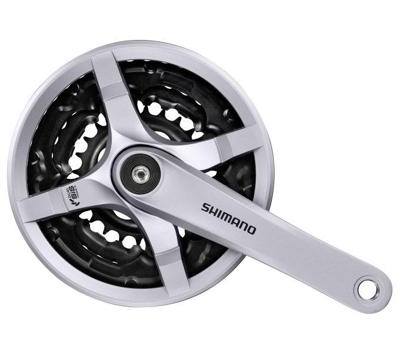 Shimano crankstel 6/7/8 speed tourney fc-ty501 met 170mm crankarm 42 x 34 x 24t met kettingscherm zilver