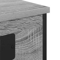 Nachtkastje met Oplaadstation Grijs sonoma Bewerkt hout - thumbnail