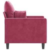 Fauteuil 60 cm fluweel wijnrood - thumbnail