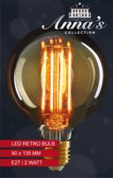 Retro LED Kooldraadlamp Goud - thumbnail