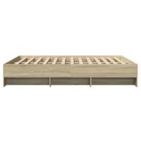 Bedframe zonder matras hout sonoma eikenkleurig 160x200 cm - thumbnail