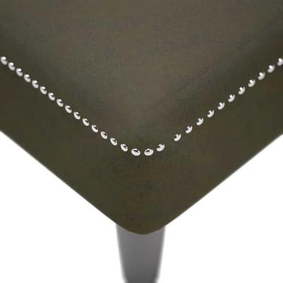 Chaise longue met kussen&rechterarmleuning kunstleer legergroen