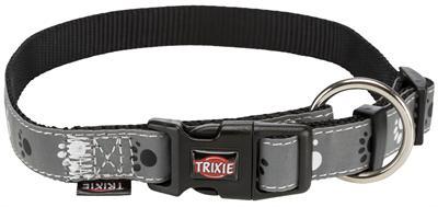 TRIXIE HALSBAND HOND SILVER REFLECT ZWART / ZILVERGRIJS 30-45X1,5 CM
