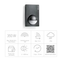 Steinel 603113 PIR-bewegingsmelder Opbouw (op muur) 180 ° Relais Zwart IP54 - thumbnail