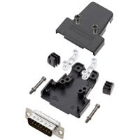 TRU COMPONENTS TCTRIP15DBPK 7708724 D-sub male connectorset 180 ° Aantal polen: 15 Soldeerkelk 1 stuk(s) - thumbnail