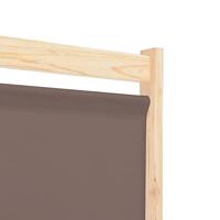 Kamerscherm met 4 panelen 160x170x4 cm stof bruin - thumbnail