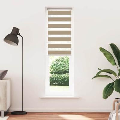 VidaXL Zebra blind 55x200 cm stofbreedte 50,9 cm polyester zandbruin VidaXL Zebra blind 55x200 cm stofbreedte 50,9 cm polyester zandbruin