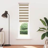 VidaXL Zebra blind 55x200 cm stofbreedte 50,9 cm polyester zandbruin - thumbnail