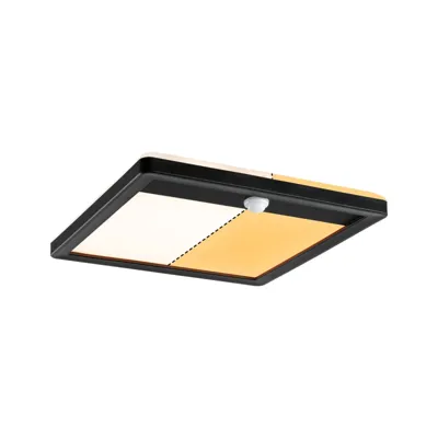 Paulmann 94709 Lamina PIR 2200K eck. schwarz LED-plafondlamp 14 W Zwart Paulmann 94709 Lamina PIR 2200K eck. schwarz LED-plafondlamp 14 W Zwart