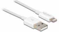 Delock 83000 USB data- en voedingskabel voor iPhone, iPad, iPod wit 1 m - thumbnail