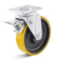 Torwegge Zwenkwiel+rem zwaarlast 200x50mm - thumbnail