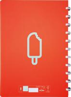 Atoma Sorbet schrift, ft A5, 144 bladzijden, gelijnd, rood - thumbnail