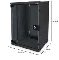 Digitus DN-10-09U-B rack 9U Wandrek Zwart - thumbnail
