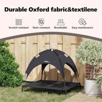 VidaXL Hondenbed zwart 92 x 77 x 82,5 cm staal - thumbnail