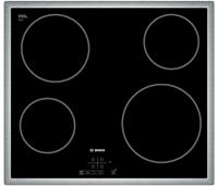 Bosch PKE645B17E kookplaat Zwart, Roestvrijstaal Ingebouwd Keramisch 4 zone(s) - thumbnail
