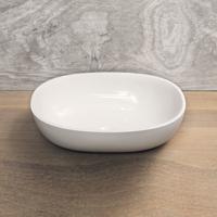 Opzetwastafel Luca Sanitair Ovaal 48x32.5x13.5 Mineral Stone Glans Wit - thumbnail