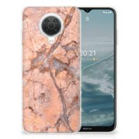Nokia G20 | G10 | TPU | Siliconen hoesje | Marmer Oranje - thumbnail
