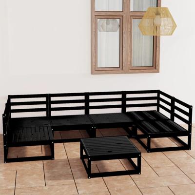 7-delige Loungeset massief grenenhout