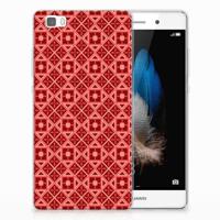 Huawei Ascend P8 Lite TPU bumper Batik Rood - thumbnail