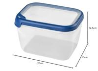Curver grand chef vershoudbak rechthoek 2.4l transparant/donkerblauw - thumbnail
