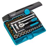 HAZET Dopsleutelset 854T | 1/4 inch (6,3 mm) vierkant hol | Buiten-zeskant-tractieprofiel, Buiten-TORX®-profiel, Binnen-TORX®-profiel, Sleufprofiel | - thumbnail