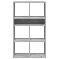 Boekenkast 66x31x112 cm bewerkt hout grijs sonoma eikenkleurig - thumbnail