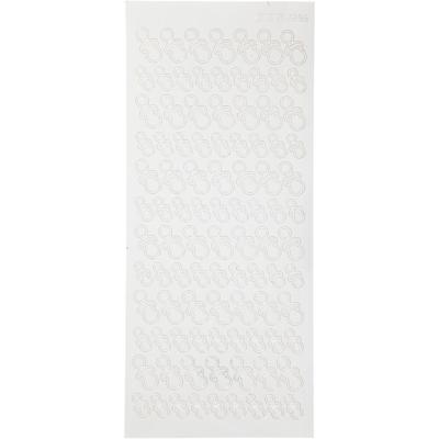Creativ Company Stickers, dummies, vel 10x23 cm, wit, 1 vel